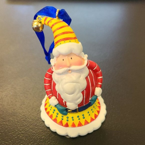 Avon Other - Avon Santa Tune Christmas Ornament Bell 1998 Hand Painted Ceramic EUC